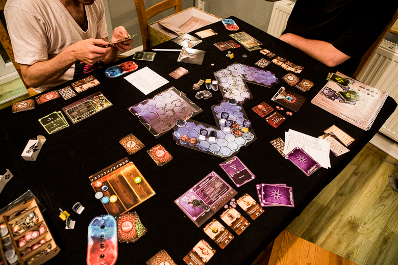 Gloomhaven review game in progress